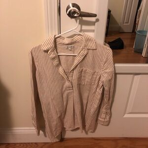 Flannel Classic Ex-Boyfriend Button-Back Shirt in Stripe